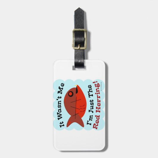 Ik ben de Rode Haring Bagagelabel (Voorkant verticaal)