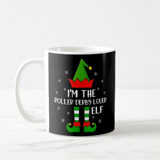 Ik ben de Roller Derby Elf Christma. Koffiemok (Links)