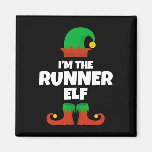 Ik ben de runner elf familie pyjama kerst grappig magneet (Voorkant)