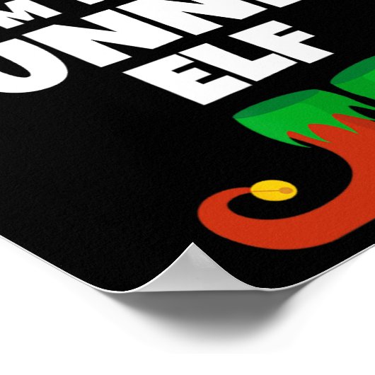 Ik ben de runner elf familie pyjama kerst grappig poster (Hoek)