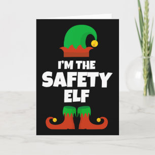 Ik ben de Safety Elf Family Pyjama Kerstman Offici Kaart