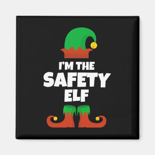 Ik ben de Safety Elf Family Pyjama Kerstman Offici Magneet