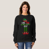 Ik ben de Sarcastic Elf Funny Christmas Sweatshirt (Voorkant volledig)