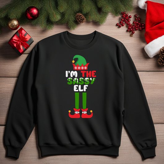 Ik ben de Sassy Elf Funny Christmas Sweatshirt