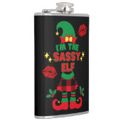 Ik ben de Sassy Elf Funny Kerstmis Heupfles (Rechts)