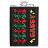 Ik ben de Sassy Elf Funny Kerstmis Heupfles (Achterkant)