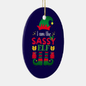 Ik ben de Sassy Elf Keramisch Ornament (Rechts)