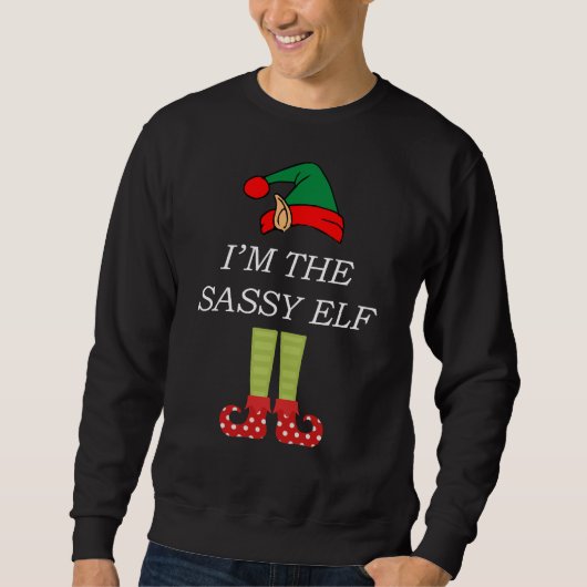 Ik ben de Sassy Elf lelegly Kerstmis Trui (Voorkant)