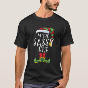Ik ben de Sassy Elf Matching Family Kerstgrappy T-shirt