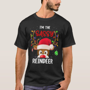 Ik ben de Sassy Reindeer Kerstpyjama familie X T-shirt