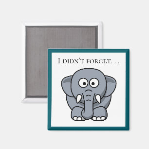 Ik Ben De Schattige Grappige Grijze Olifant Cartoo Magneet