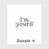 Ik ben de schattige Sticker van het Liefde gezegde (Vel)