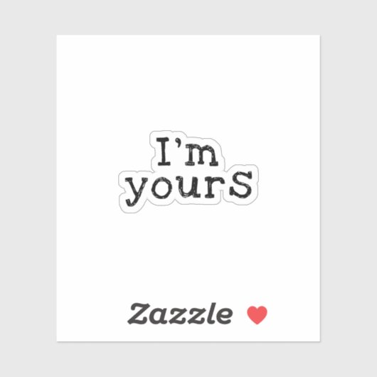 Ik ben de schattige Sticker van het Liefde gezegde (Vel)