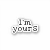 Ik ben de schattige Sticker van het Liefde gezegde (Voorkant)