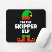 Ik ben de schipper Elf Familie Pyjama Kerst Grappi Muismat (Met muis)