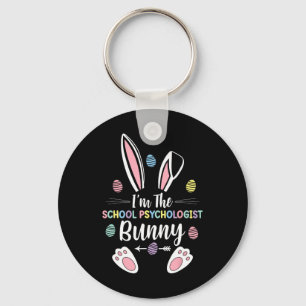 Ik ben de schoolpsycholoog Bunny Matching Family Sleutelhanger