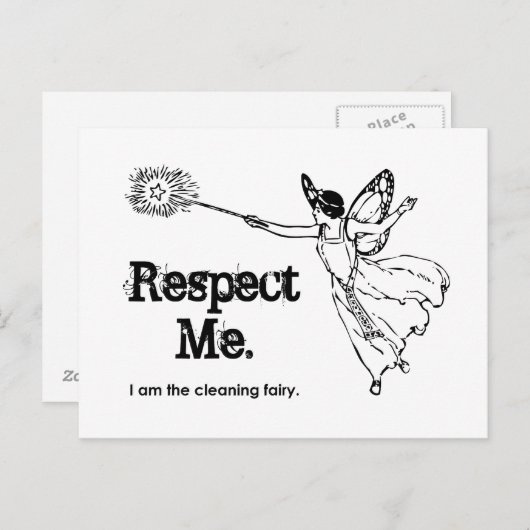 Ik ben de schoonmaakfee briefkaart (Voorkant / Achterkant)