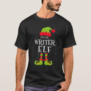 Ik ben de schrijver Elf Funny Matching met Kerstmi T-shirt