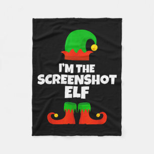 Ik ben de Screenshot Elf Familie Pyjama Kerst Pret Fleece Deken