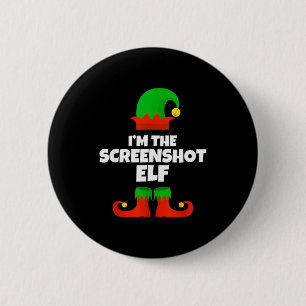 Ik ben de Screenshot Elf Familie Pyjama Kerstmis P Ronde Button 5,7 Cm