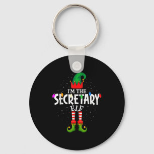 Ik ben de secretaresse die de kerstfamilie bij elk sleutelhanger