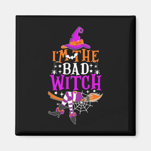Ik ben de slechte heks grappige heks Halloween kos Magneet (Voorkant)