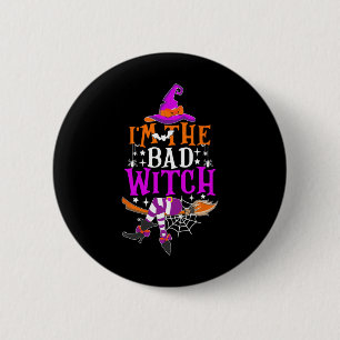 Ik ben de slechte heks leuk heks Halloween kostuum Ronde Button 5,7 Cm