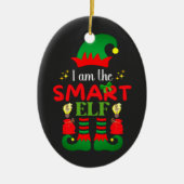 Ik ben de slimme elf keramisch ornament (Voorkant)