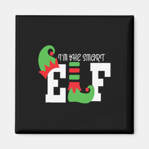 Ik ben de Smart Elf Matching Family Kerstgrappy Magneet