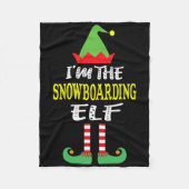 Ik ben de Snowboarden Elf Matching Family Group CH Fleece Deken (Voorkant)