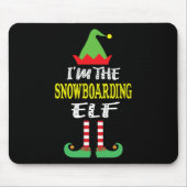 Ik ben de Snowboarden Elf Matching Family Group CH Muismat (Voorkant)