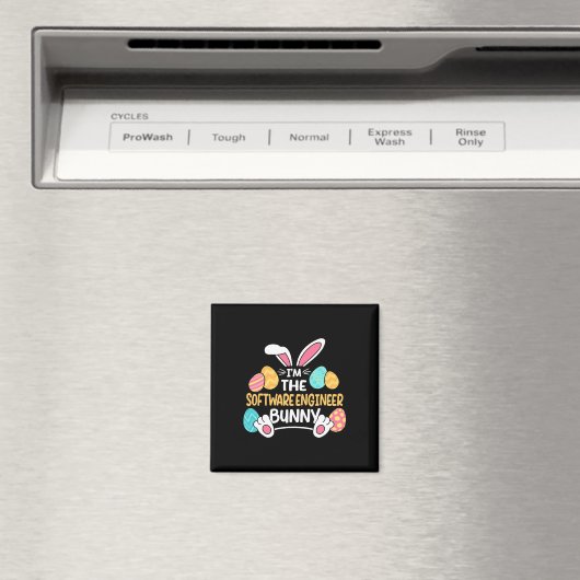 Ik ben de software engineer Bunny Developer Pasen Magneet (Insitu (Vaatwasser))