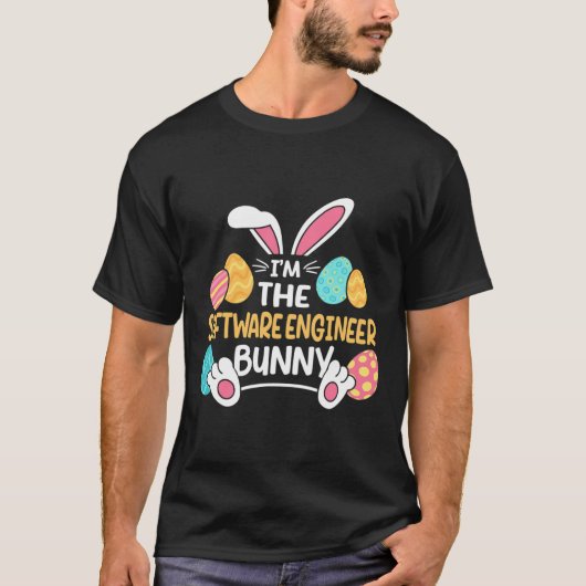 Ik ben de software engineer Bunny ontwikkelaar Pas T-shirt (Voorkant)