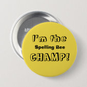 Ik ben de Spelling Bee Champ Button (Voorkant /achterkant)