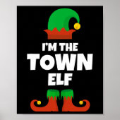 Ik ben de stad elf familie pyjama kerst grappig poster (Voorkant)