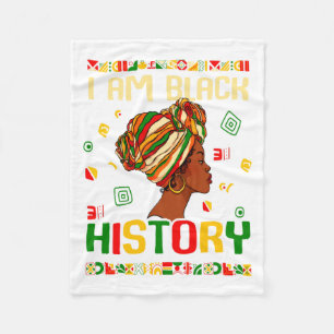 Ik Ben De Sterke Afrikaanse Koningin Meisjes Zwart Fleece Deken