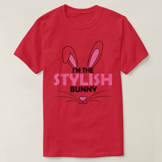 Ik ben de stijlvolle bunny Graphic Cute Easter Day T-shirt (Design voorkant)