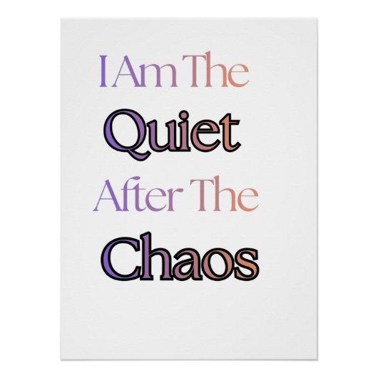 Ik Ben De Stilte Na De Chaos Perfect Poster (Voorkant)