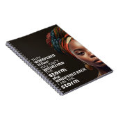 Ik Ben De Storm Afro Sterke Zakenvrouw Moeder Notitieboek (Rechterzijde)