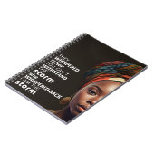 Ik Ben De Storm Afro Sterke Zakenvrouw Moeder Notitieboek (Linkerzijde)
