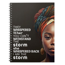 Ik Ben De Storm Afro Sterke Zakenvrouw Moeder Notitieboek