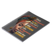 Ik Ben De Storm Afro Sterke Zakenvrouw Moeder Notitieboek (Linkerzijde)