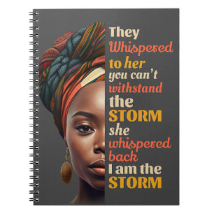 Ik Ben De Storm Afro Sterke Zakenvrouw Moeder Notitieboek