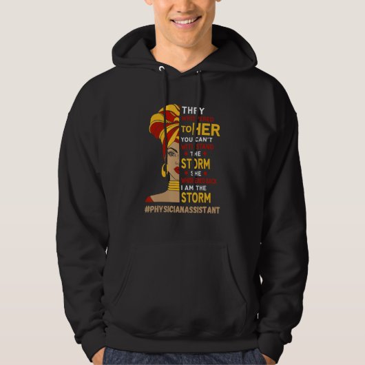 Ik ben de Storm arts assistent in Afrika Amerika Hoodie (Voorkant)