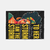 Ik Ben De Storm - Black History Month - Juneteenth Fleece Deken (Voorkant (Horizontaal))