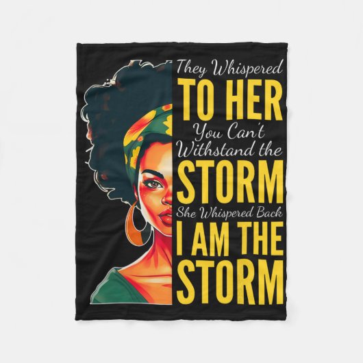 Ik Ben De Storm - Black History Month - Juneteenth Fleece Deken (Voorkant)