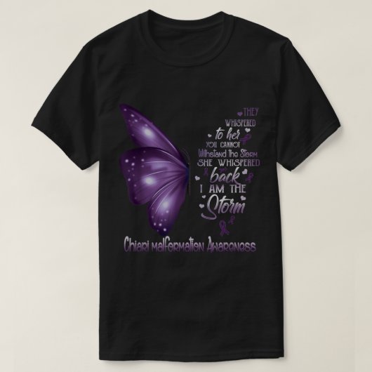 Ik ben de storm Chiari malformatie Awareness Butte T-shirt (Design voorkant)
