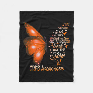 Ik ben de Storm CRPS Awareness Butterfly Fleece Deken