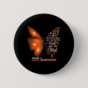 Ik ben de Storm CRPS Awareness Butterfly Ronde Button 5,7 Cm