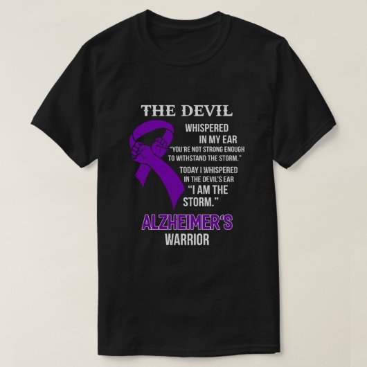 Ik ben de Storm die Alzheimer's Awarri steunt T-shirt (Design voorkant)